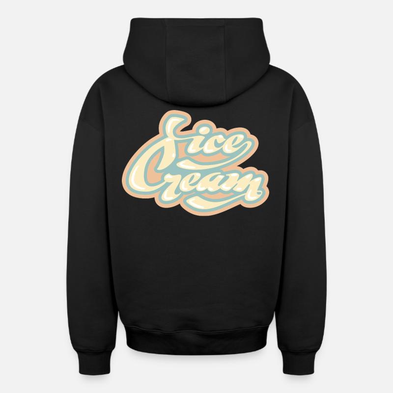 Tourbillon de glace - Sweat à capuche unisexe zippé oversize épais SPREAD - noir