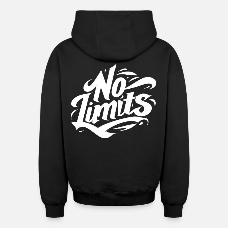 Aucune limite - Sweat à capuche unisexe zippé oversize épais SPREAD - noir