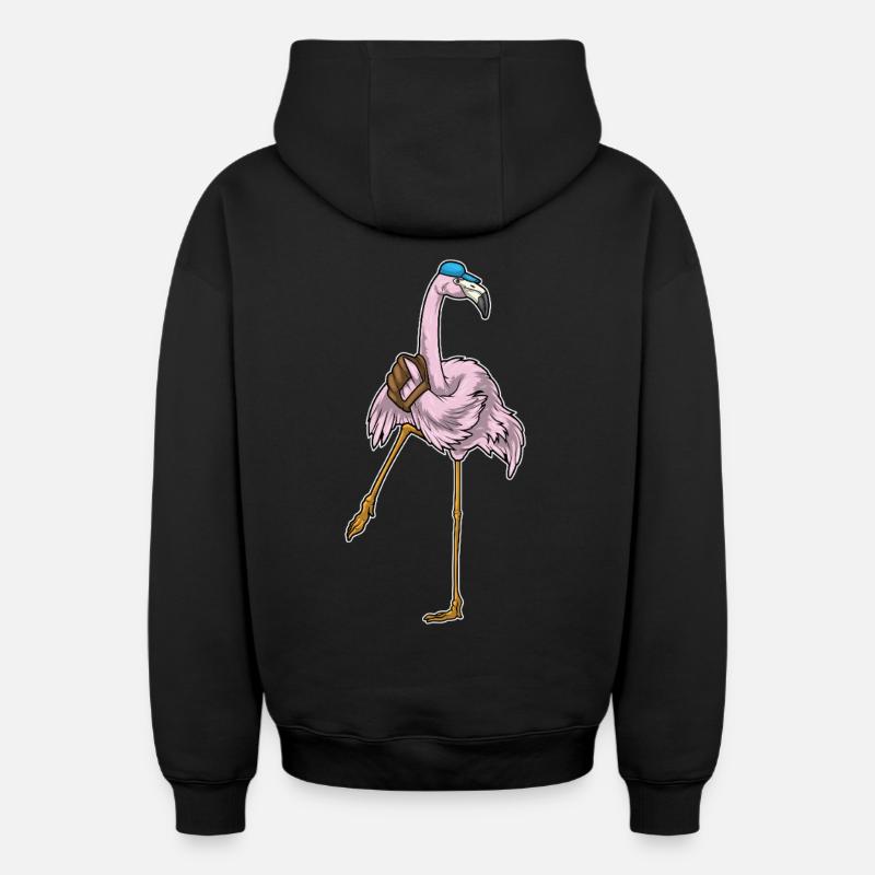 Flamingo Baseball Gant de baseball - Sweat à capuche unisexe zippé oversize épais SPREAD - noir