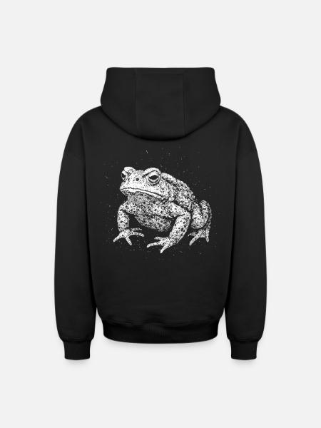 Toad - Oversized Heavyweight Unisex Zip Hoodie - black