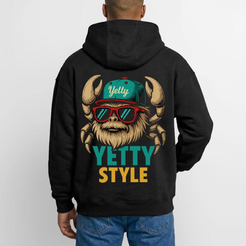 Graphisme Yeti Style Yetty Sweat à capuche unisexe zippé oversize épais SPREAD