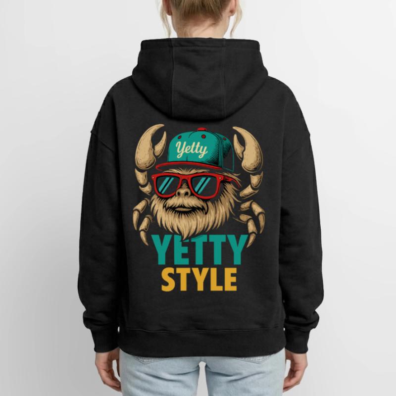 Graphisme Yeti Style Yetty Sweat à capuche unisexe zippé oversize épais SPREAD