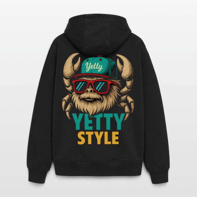 Graphisme Yeti Style Yetty Sweat à capuche unisexe zippé oversize épais SPREAD