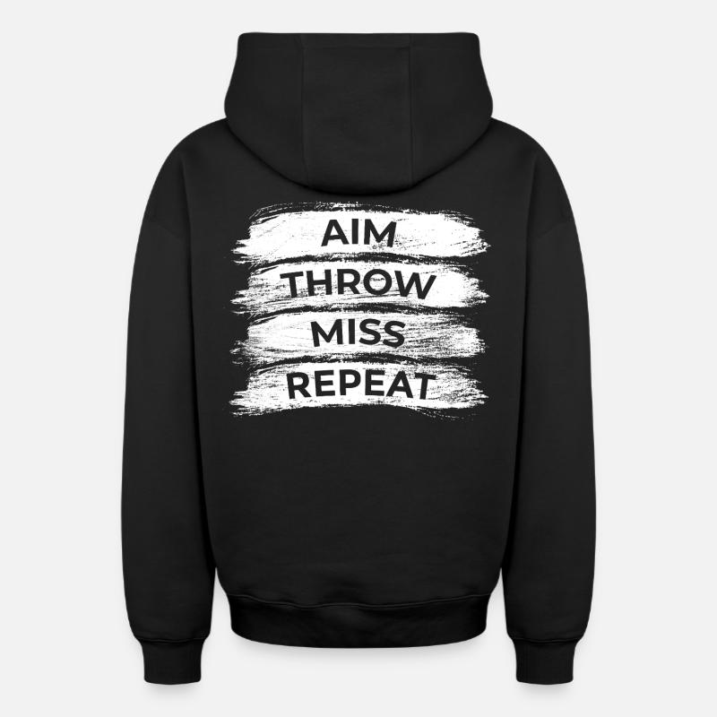 Techniques de fléchettes - Sweat à capuche unisexe zippé oversize épais SPREAD - noir