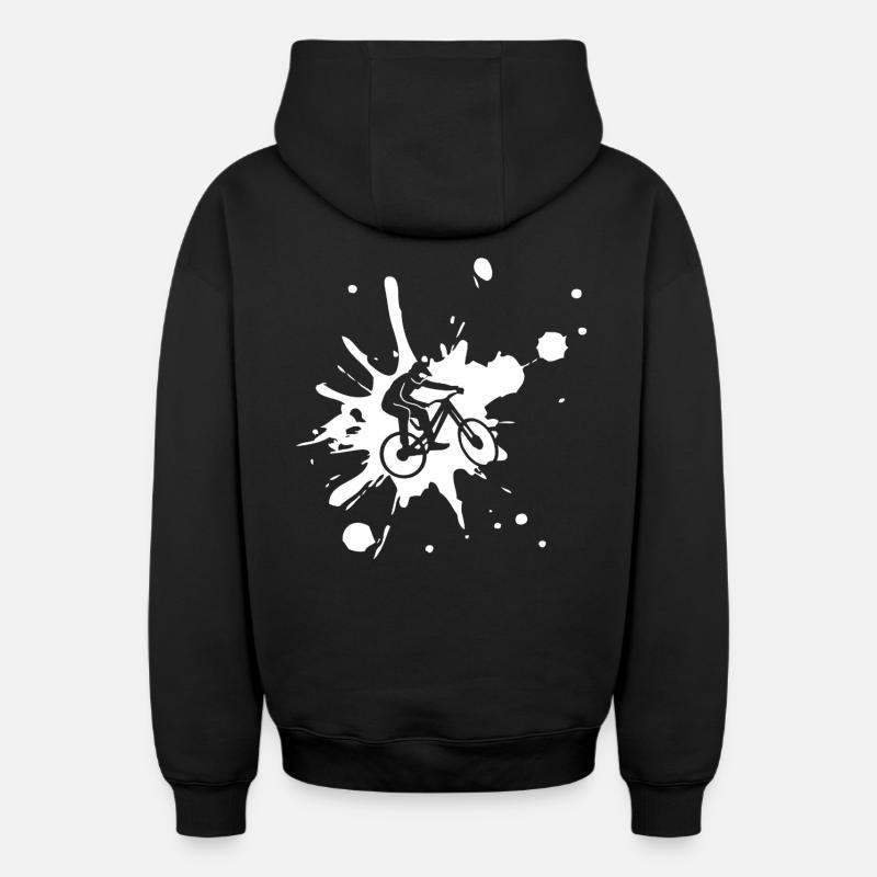 VTT Descente - Sweat à capuche unisexe zippé oversize épais SPREAD - noir