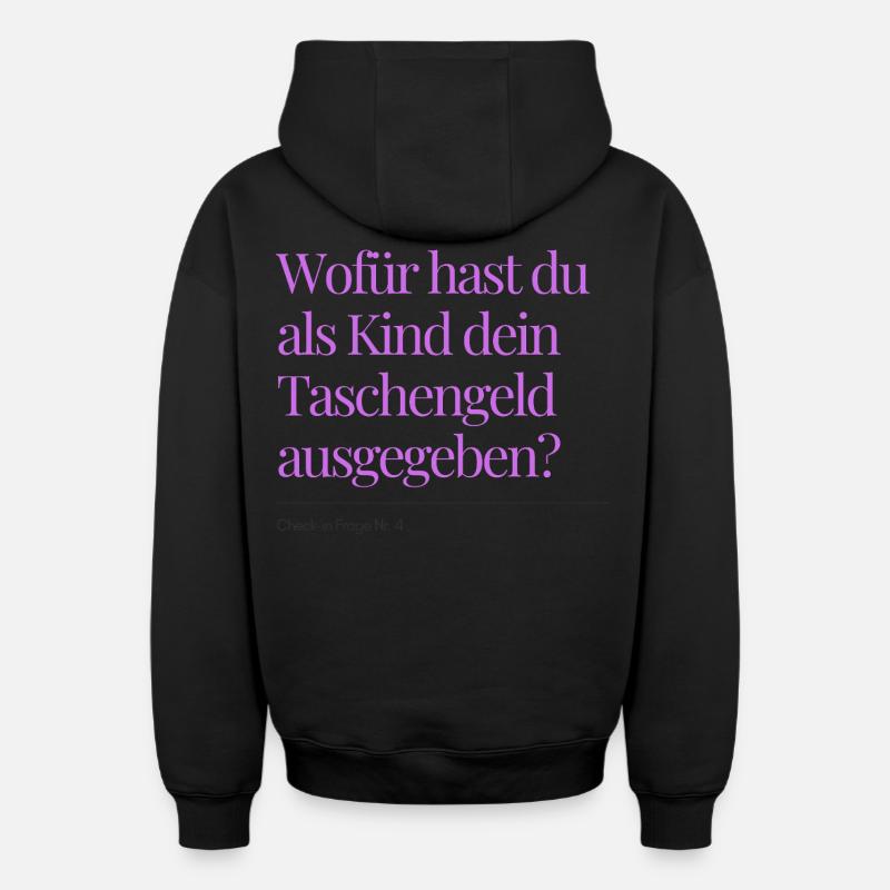 Question n° 4 sur l’enregistrement - Sweat à capuche unisexe zippé oversize épais SPREAD - noir