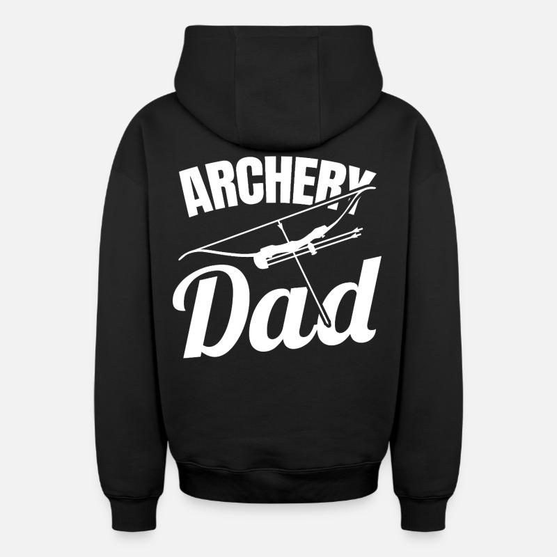 Père archer - Sweat à capuche unisexe zippé oversize épais SPREAD - noir
