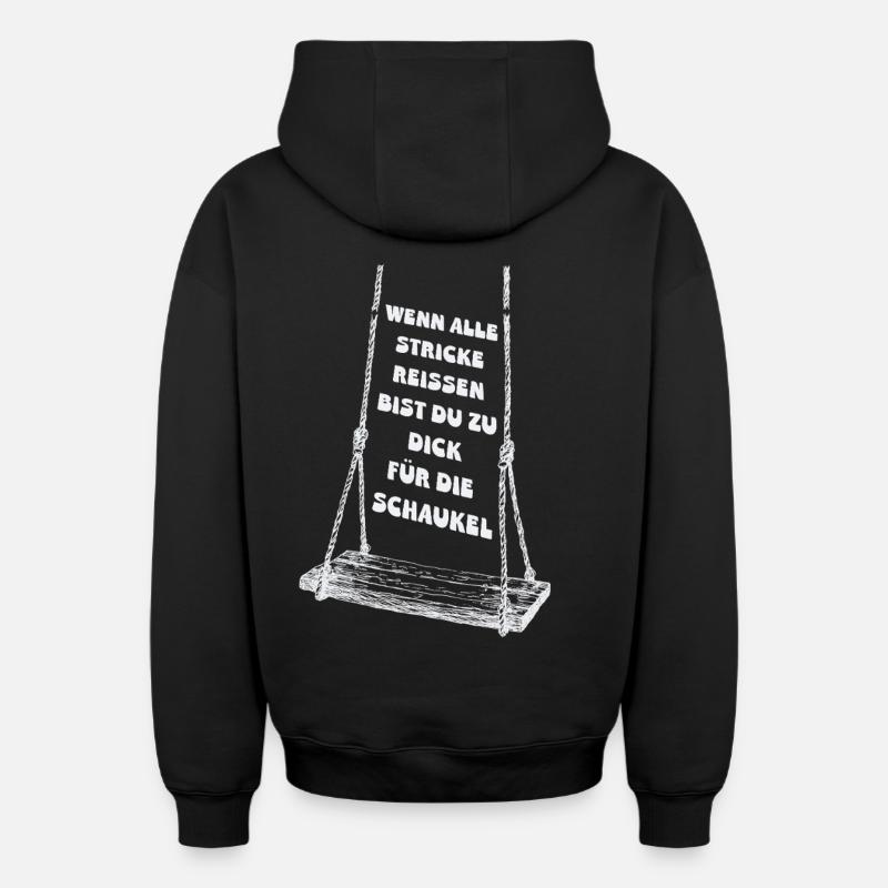 Quand tout le reste échoue - Sweat à capuche unisexe zippé oversize épais SPREAD - noir