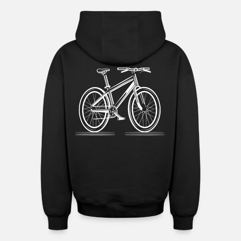 Graphique de vélo - Sweat à capuche unisexe zippé oversize épais SPREAD - noir