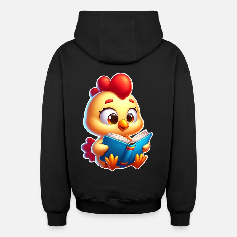 Lire - Sweat à capuche unisexe zippé oversize épais SPREAD - noir