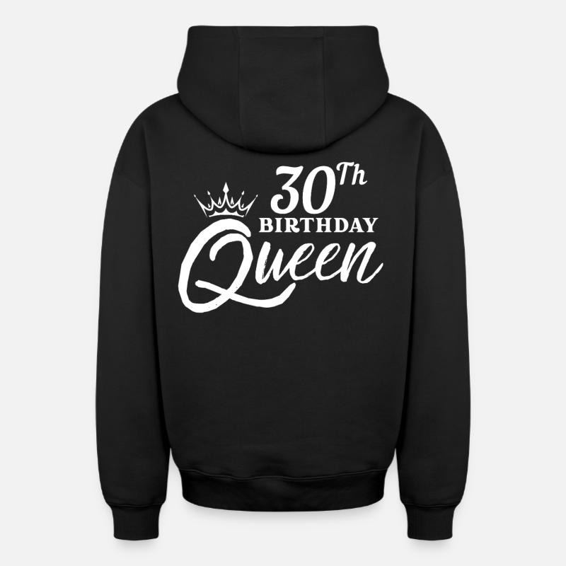 30e anniversaire - Sweat à capuche unisexe zippé oversize épais SPREAD - noir