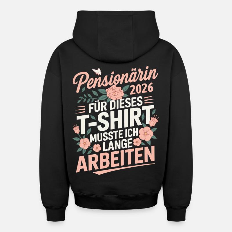 Retraité 2026 - Sweat à capuche unisexe zippé oversize épais SPREAD - noir