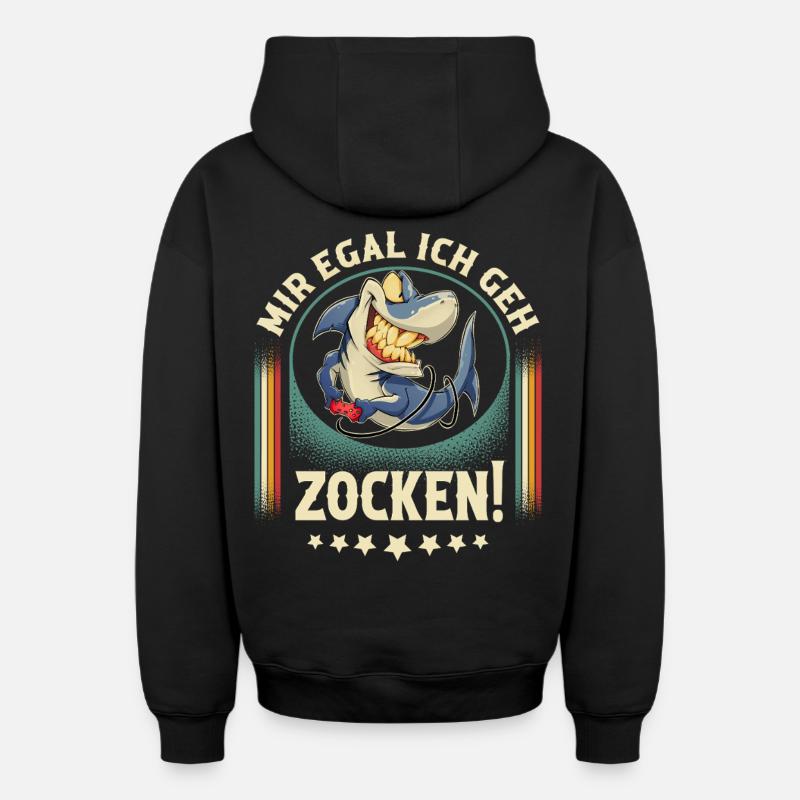 Jeu - Sweat à capuche unisexe zippé oversize épais SPREAD - noir
