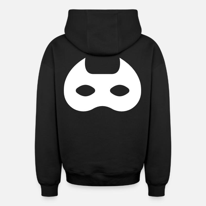 Masque d’un super-héros - Sweat à capuche unisexe zippé oversize épais SPREAD - noir