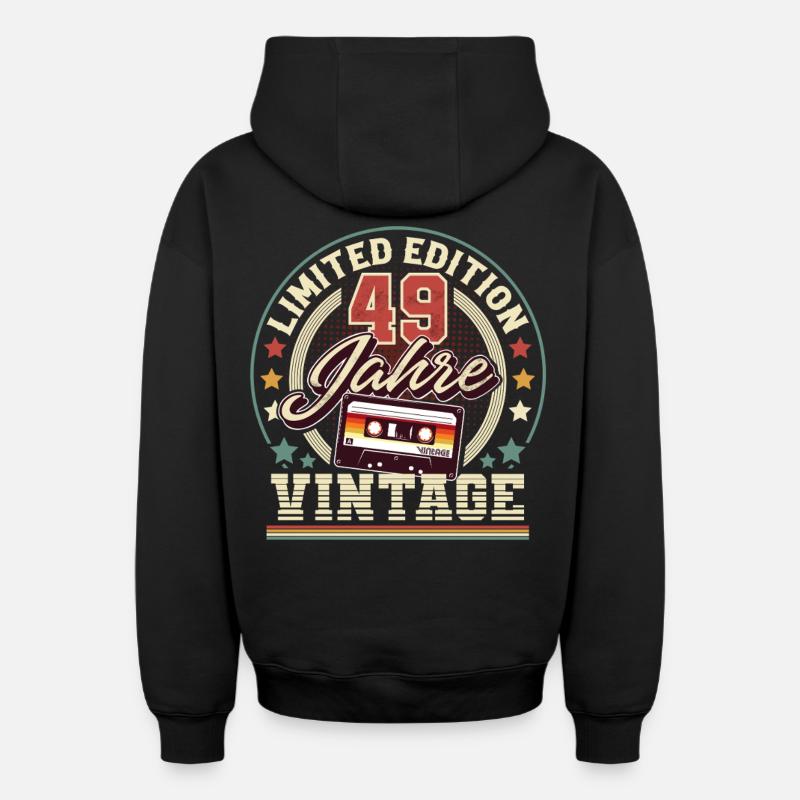 49e anniversaire - Sweat à capuche unisexe zippé oversize épais SPREAD - noir