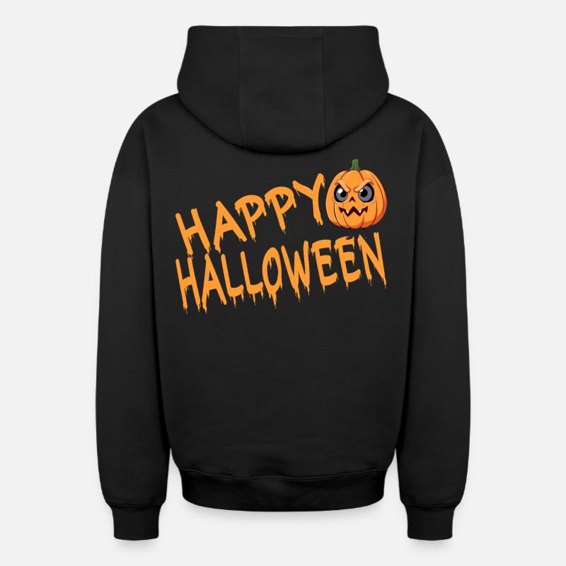 Halloween - Sweat à capuche unisexe zippé oversize épais SPREAD - noir