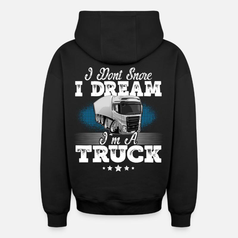 Camionneur - Sweat à capuche unisexe zippé oversize épais SPREAD - noir