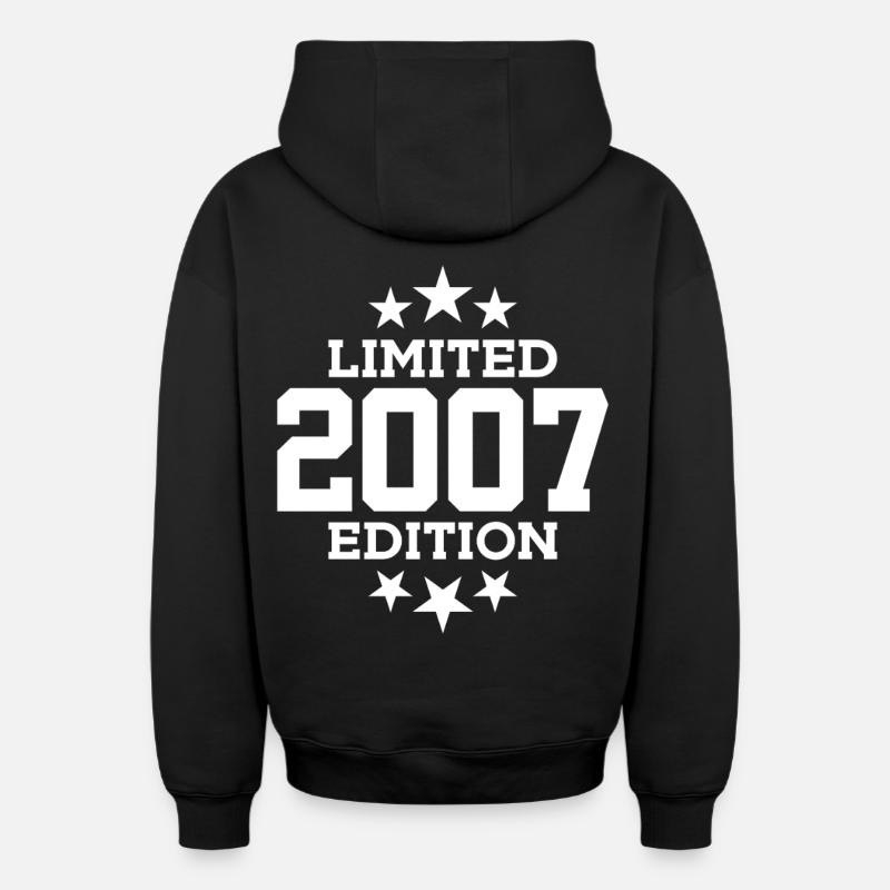ÉDITION LIMITÉE 2007 19E ANNIVERSAIRE - Sweat à capuche unisexe zippé oversize épais SPREAD - noir