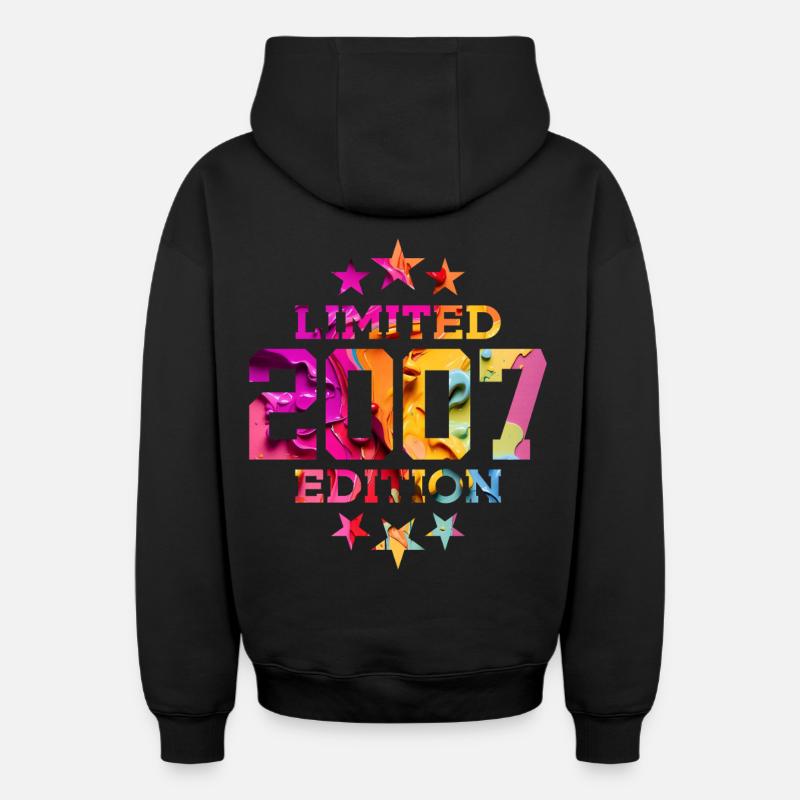 ÉDITION LIMITÉE 2007 19E ANNIVERSAIRE - Sweat à capuche unisexe zippé oversize épais SPREAD - noir