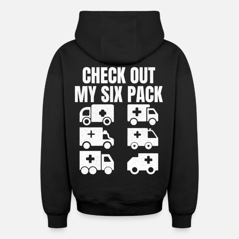 Découvrez mon pack de six - Sweat à capuche unisexe zippé oversize épais SPREAD - noir