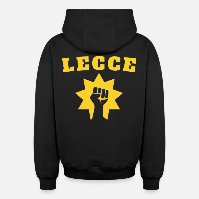 Lecce - Sweat à capuche unisexe zippé oversize épais SPREAD - noir