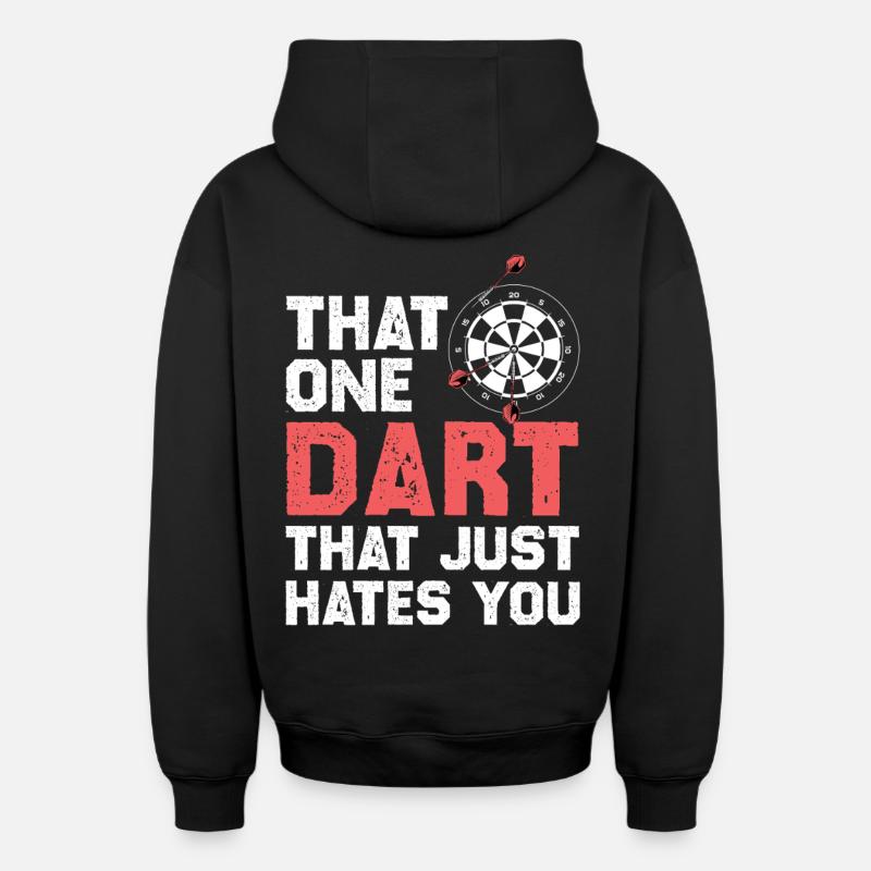 Une fléchette qui vous déteste - Sweat à capuche unisexe zippé oversize épais SPREAD - noir