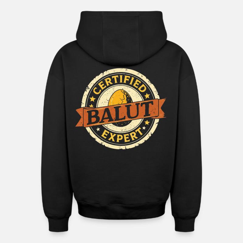 Expert certifié en balut Philippines - Sweat à capuche unisexe zippé oversize épais SPREAD - noir