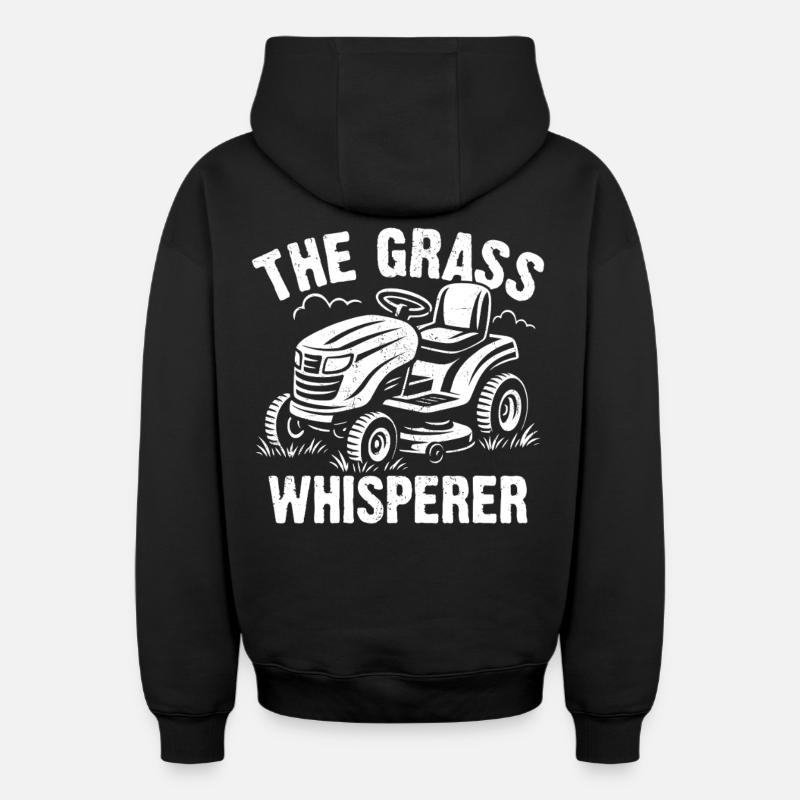 Le murmure de l’herbe - Sweat à capuche unisexe zippé oversize épais SPREAD - noir