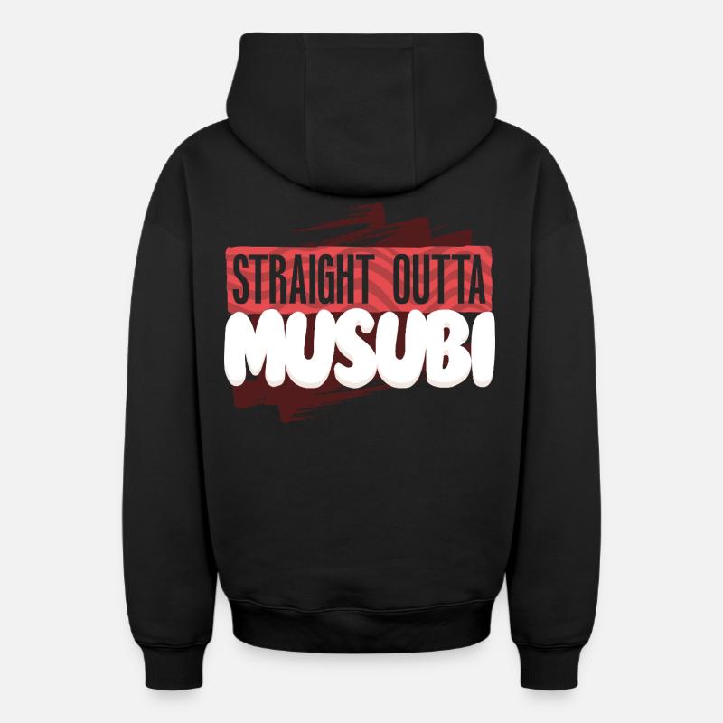 Musubi - Sweat à capuche unisexe zippé oversize épais SPREAD - noir