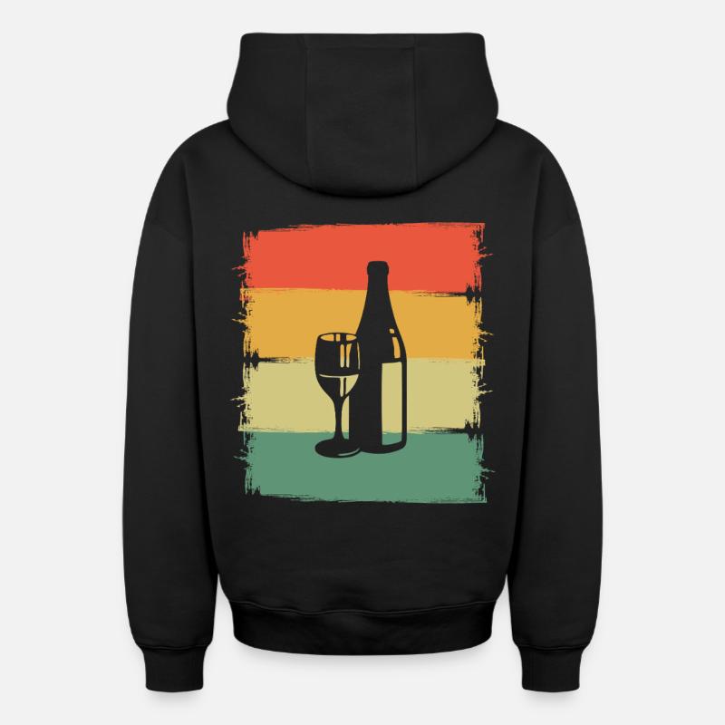 Vin - Sweat à capuche unisexe zippé oversize épais SPREAD - noir