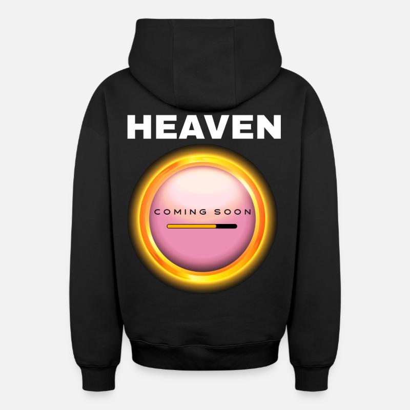 Le paradis bientôt - Sweat à capuche unisexe zippé oversize épais SPREAD - noir