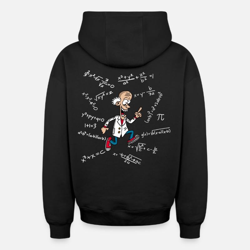 Savant fou - Sweat à capuche unisexe zippé oversize épais SPREAD - noir