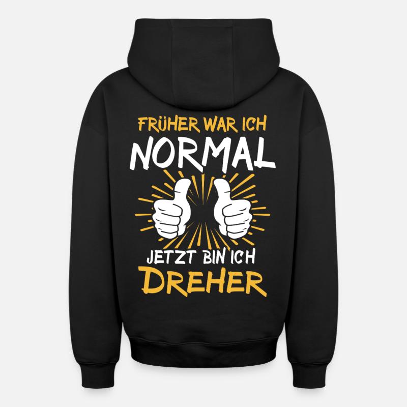 Épicéa de Dreher - Sweat à capuche unisexe zippé oversize épais SPREAD - noir