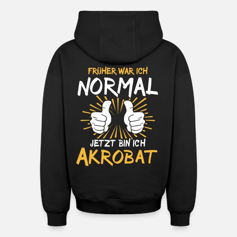 Diction de l’acrobate - Sweat à capuche unisexe zippé oversize épais SPREAD - noir