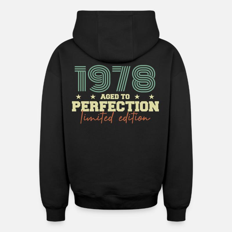 1978 - Sweat à capuche unisexe zippé oversize épais SPREAD - noir