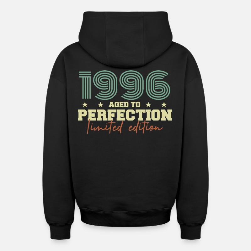 1996 - Sweat à capuche unisexe zippé oversize épais SPREAD - noir