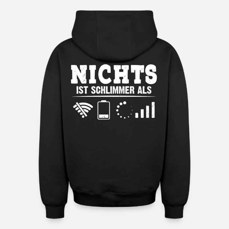Codeur : RIEN N’EST PIRE QUE DRÔLE - Sweat à capuche unisexe zippé oversize épais SPREAD - noir