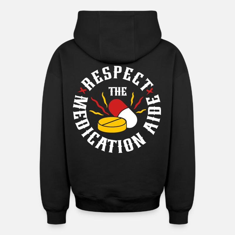MFA d’assistant médical - Sweat à capuche unisexe zippé oversize épais SPREAD - noir