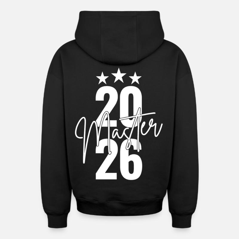 Master 2026 - Sweat à capuche unisexe zippé oversize épais SPREAD - noir