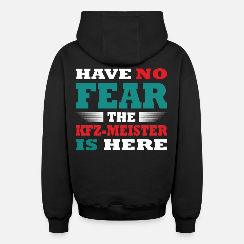 N’ayez crainte, KFZ-Meister est là Tenue - Sweat à capuche unisexe zippé oversize épais SPREAD - noir