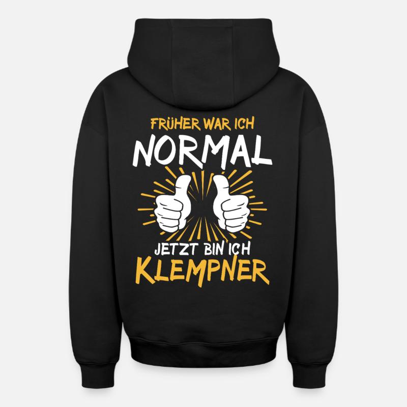 Dicton de plombier - Sweat à capuche unisexe zippé oversize épais SPREAD - noir
