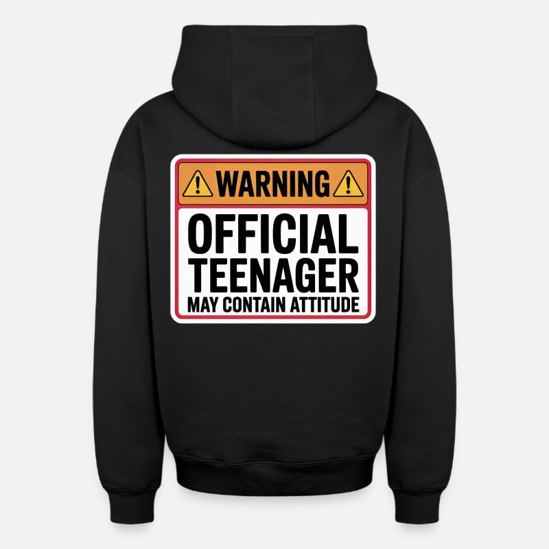 Adolescent - Sweat à capuche unisexe zippé oversize épais SPREAD - noir