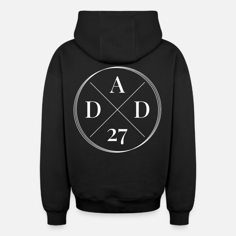 Papa 2027 - Sweat à capuche unisexe zippé oversize épais SPREAD - noir