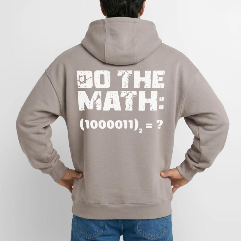 Do The Math Binary System Oversized Heavyweight Unisex Zip Hoodie