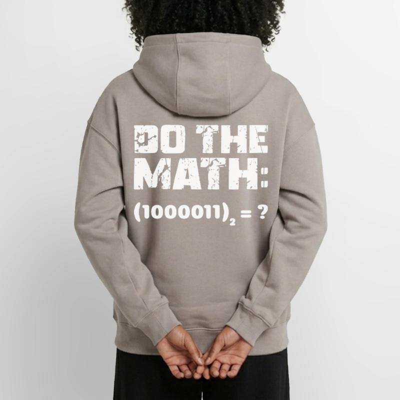 Do The Math Binary System Oversized Heavyweight Unisex Zip Hoodie