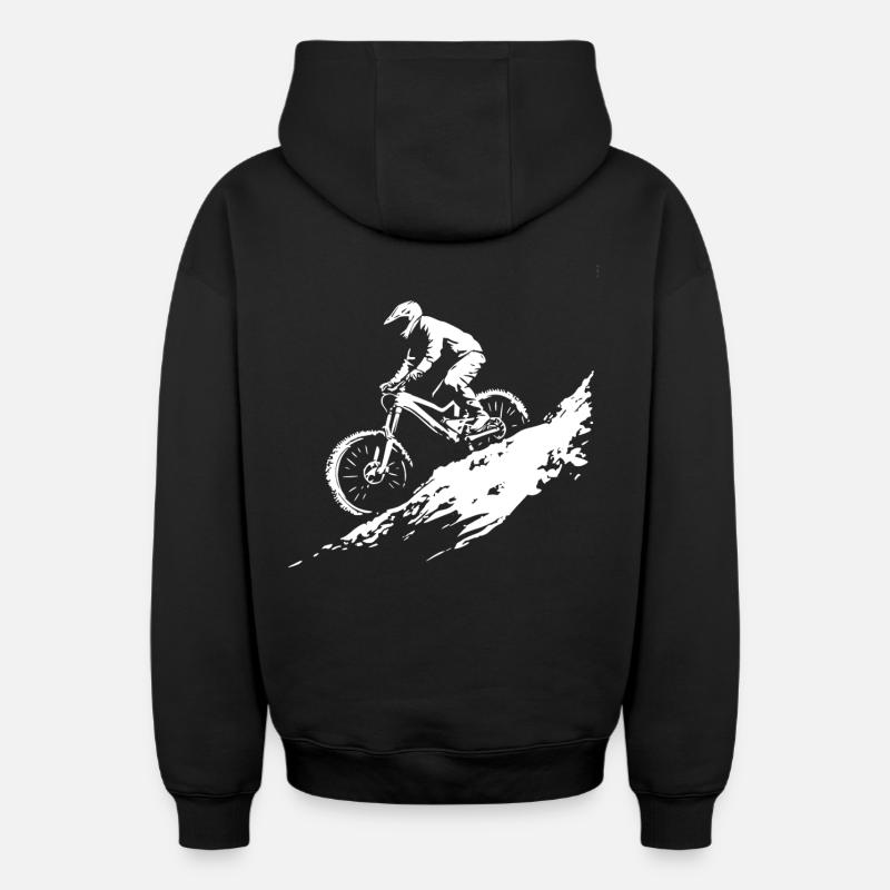 VTT - Sweat à capuche unisexe zippé oversize épais SPREAD - noir
