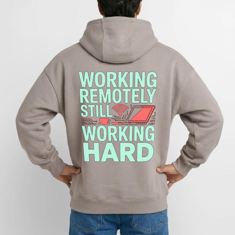 Remote Developer Working Remotely Web Programmer Oversized Heavyweight Unisex Zip Hoodie