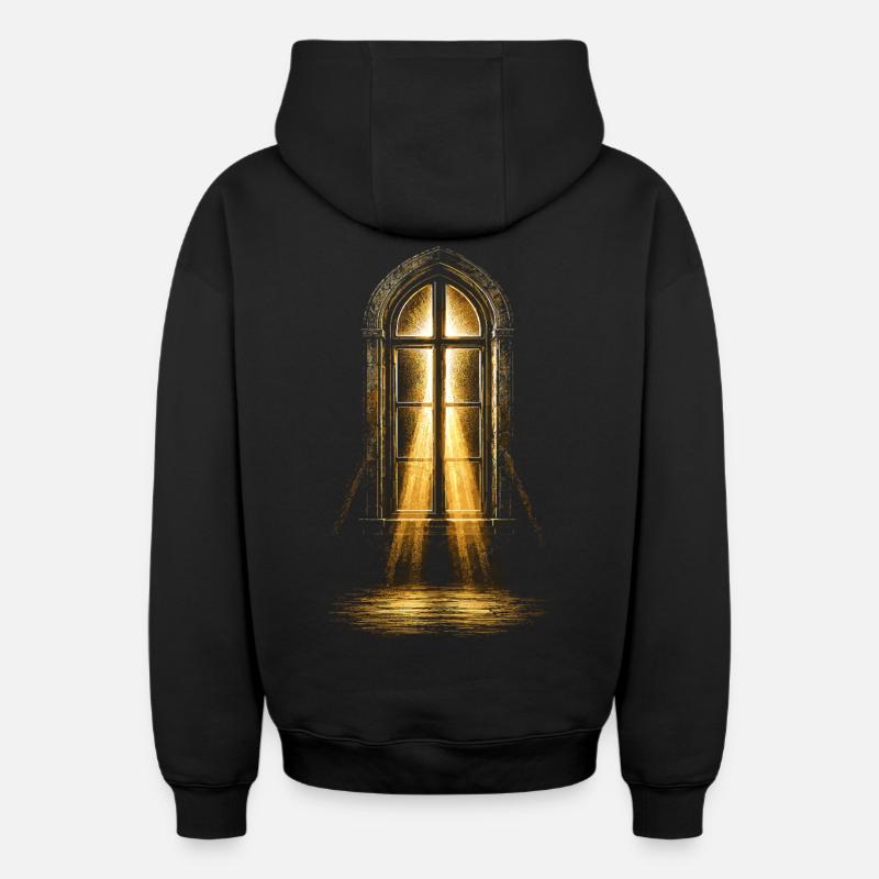 Aumônier, clerc, pasteur - Sweat à capuche unisexe zippé oversize épais SPREAD - noir