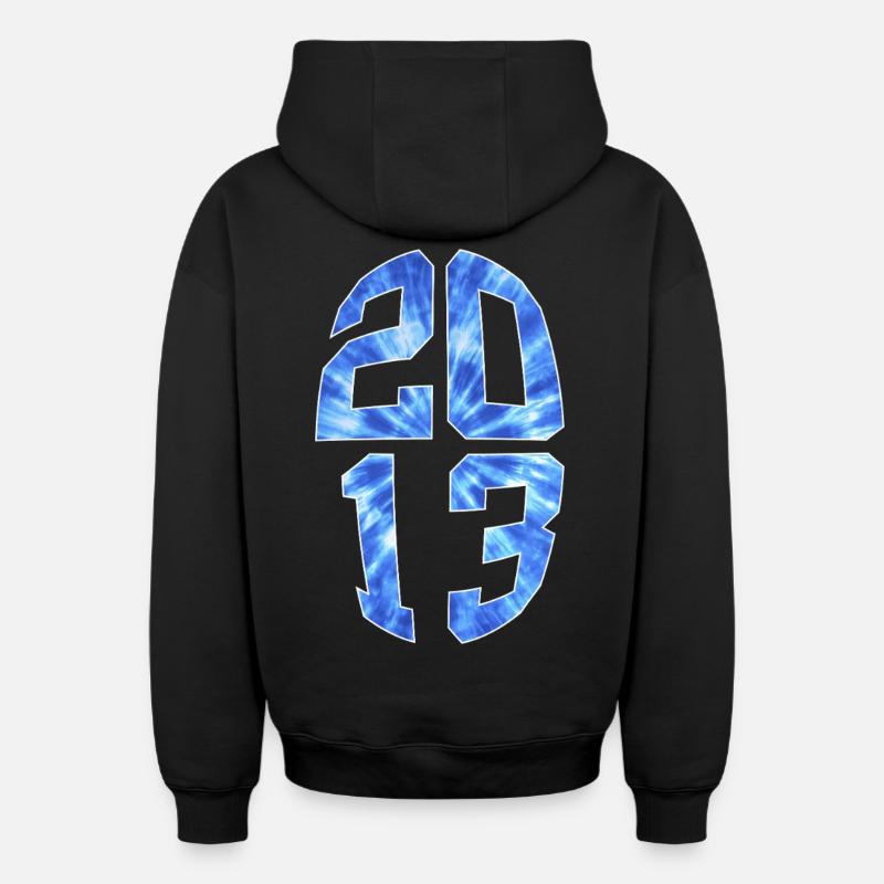 13 ANS 2013 13E ANNIVERSAIRE - Sweat à capuche unisexe zippé oversize épais SPREAD - noir