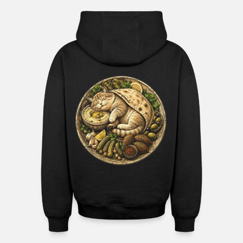 Liban Libanais - Sweat à capuche unisexe zippé oversize épais SPREAD - noir
